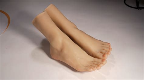 Knowu Display Silicone Female Foot Model Mannequin Lifelike Feet Left