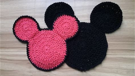 How To Crochet Mickie Mouse Coaster Happy New Year Special Youtube