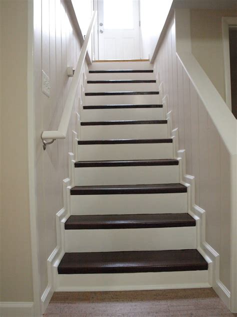 Flooring Options For Basement Stairs Finishing Basement Stair Decor