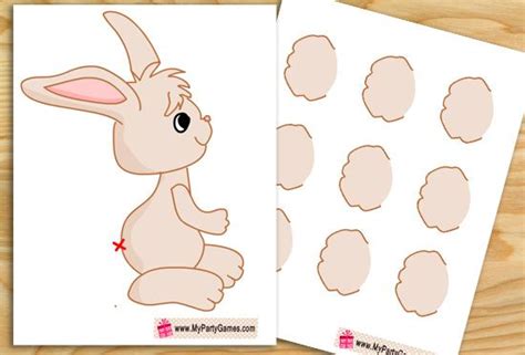 Free Printable Pin The Tail On The Bunny Game Easter Printables Free