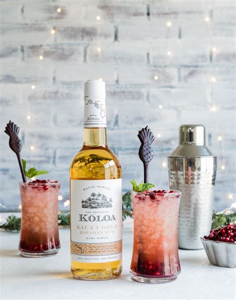 Just before serving, spoon the syrup over the fruit, then decorate with mint sprigs and serve with lime wedges. Pomegranate Passion Fruit Rum Fizz Cocktail #Drinkmas ...