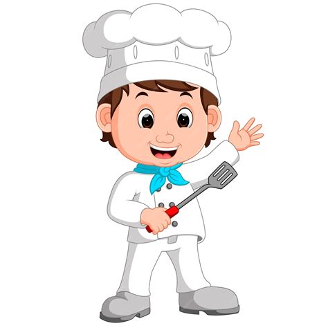 Cozinheiro Chefe Engraçado Dos Desenhos Animados Vetor Premium