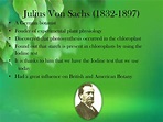 PPT - The discovery of The Chloroplast Julius Von Sachs & Theodore ...