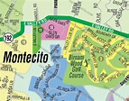Montecito Map with Summerland and Eucalyptus Hills - Santa Barbara Cou ...