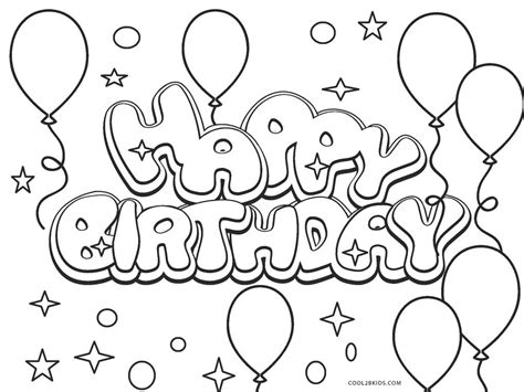 Free Printable Happy Birthday Coloring Page For Kids Coloring Home