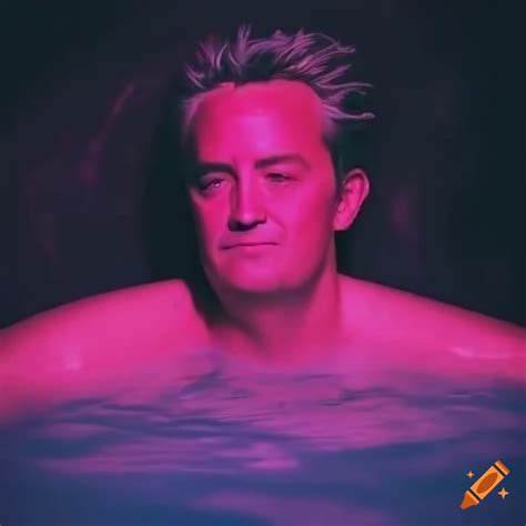 matthew perry relaxing in a hot tub