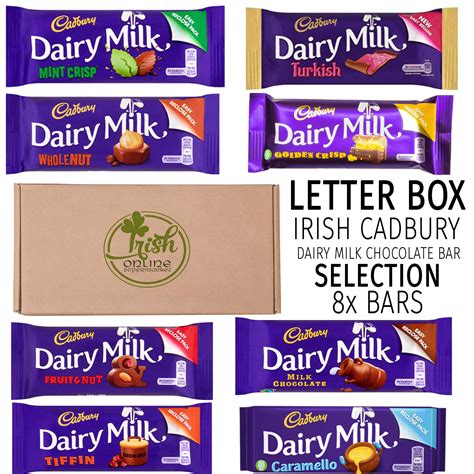 buy letter box irish cadbury dairy milk chocolate bar selection 8 count t irish online