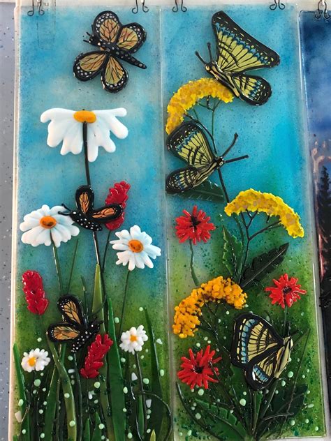 Designed By Annie Dotzauer These Fused Glass Panels Are 6 X18 They Are Finished Off With A
