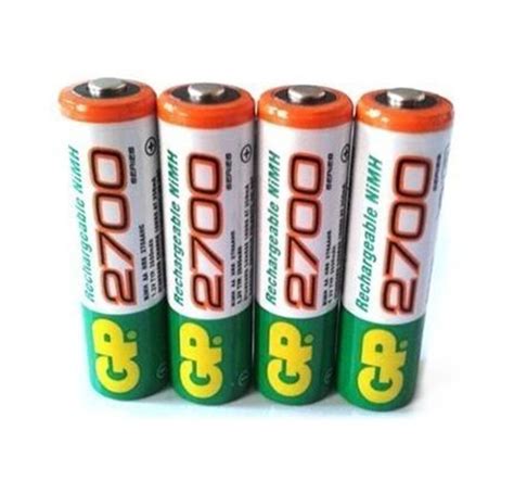 4pcslot Original Rechargeable Battery Gp 2700 Mah Ni Mh 12v Aa
