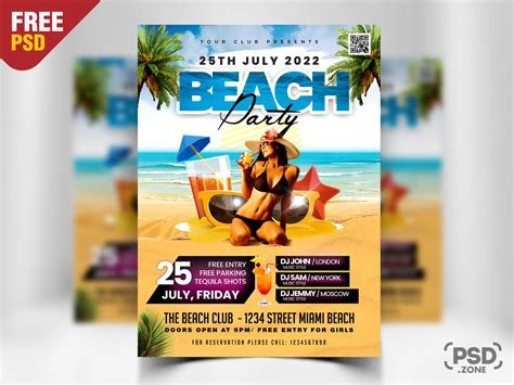 Beach Party Flyer Psd Free Download