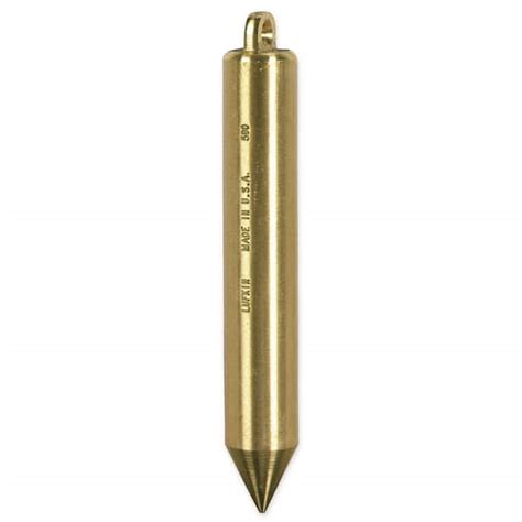Lufkin 20 Oz Inage Solid Brass Cylindrical Plumb Bob Tt590n The Home Depot