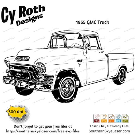 1955 Gmc Truck Svg Png  Ai Dxf File Etsy