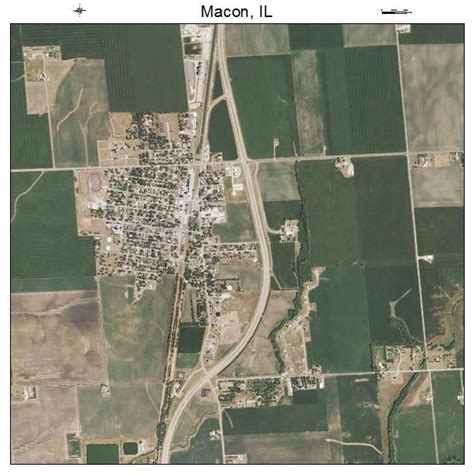 Aerial Photography Map Of Macon Il Illinois