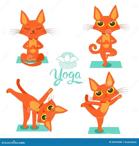 Yoga Cat Pose Yoga Cat Vector Yoga Cat Meme Yoga Cat Images Yoga