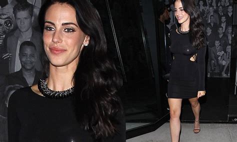 Jessica Lowndes Flaunts Her Svelte Frame In A Skintight Lbd Daily