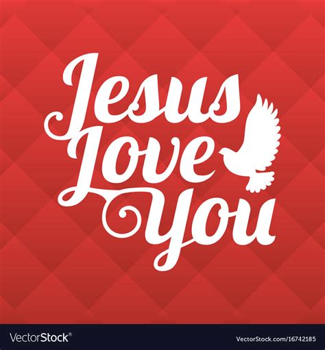 Typography Jesus Love You Royalty Free Vector Image