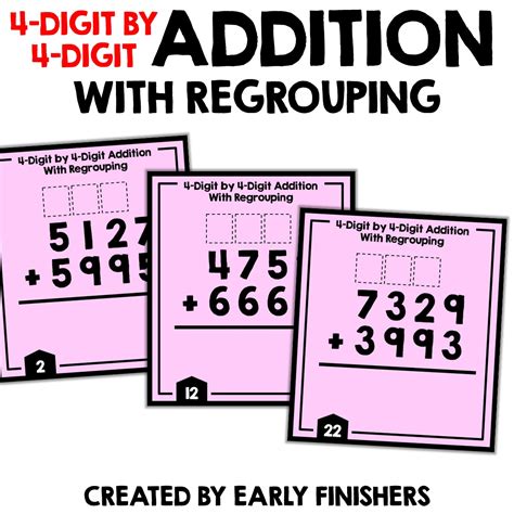 4 Digit By 4 Digit Addition With Regrouping Made By Teachers