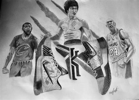 Nike Kyrie Kobe Bruce Lee Collab Drawing By Bigken20 On Deviantart