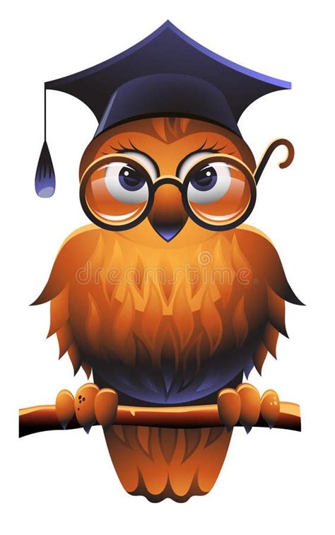 Illustration About Vector Illustration Of Owl Wearing A Square Academic