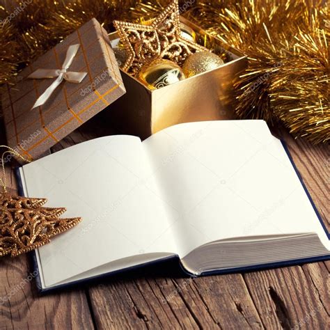 Libro Abierto Navideño Libro Abierto Con La Decoración De Navidad