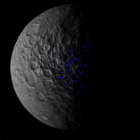 New Research Shows Ice In Ceres Shadowed Craters Linked To Tilt History