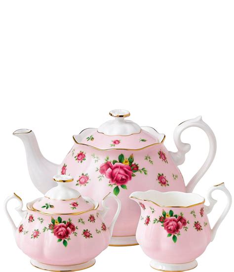 Royal Albert New Country Roses Pink Vintage 3 Piece Tea Set Dillards