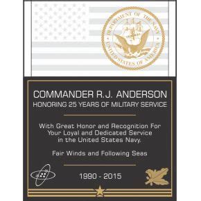 Those who guessed the fair winds portion are correct. Unique Navy Service Plaques and Thank You Quotes - DIY Awards