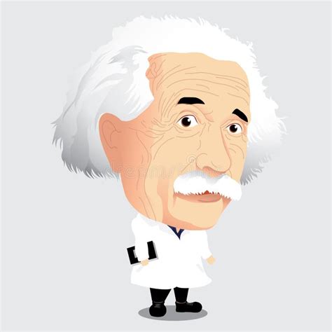 Ilustração Dos Desenhos Animados Do Vetor De Albert Einstein Imagem De