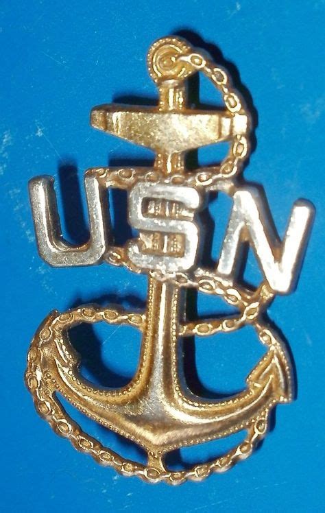 Sterling 1940s United States Navy Chief Petty Officer Anchor Pin