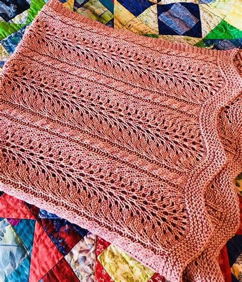Free Knitting Pattern For 4 Row Repeat Summer Waves Baby Blanket Lace