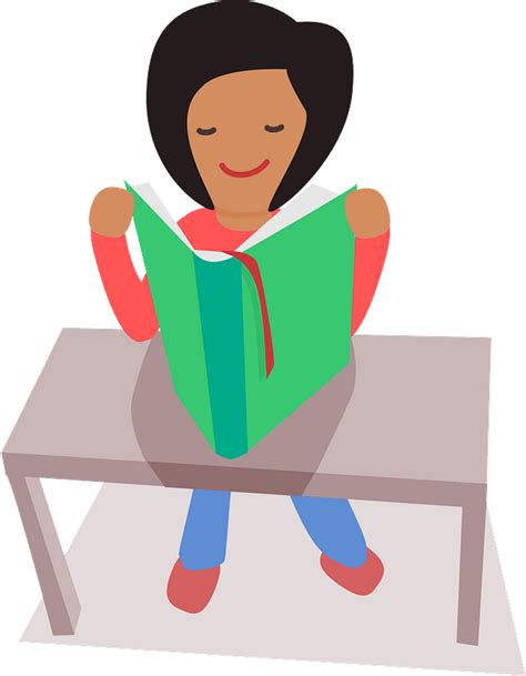 Woman At Her Desk Reading Clipart Free Download Transparent Png