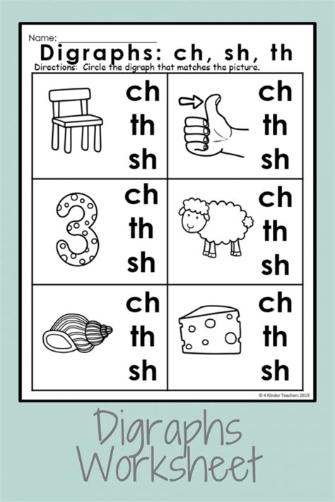 Printable Digraph Worksheets For Kindergarten 2 Letter Worksheets