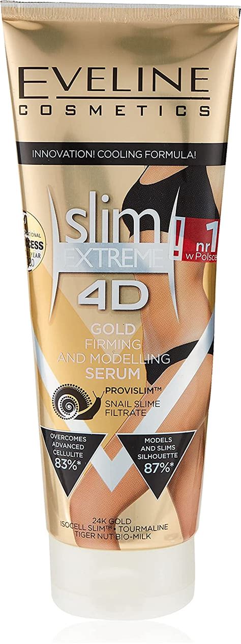 eveline slim extreme 4d gold serum slimming and shaping 250ml anticellulite uk beauty