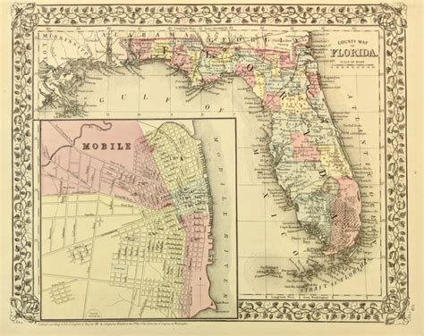 Prints Old And Rare Florida Antique Maps And Prints Old Florida Maps