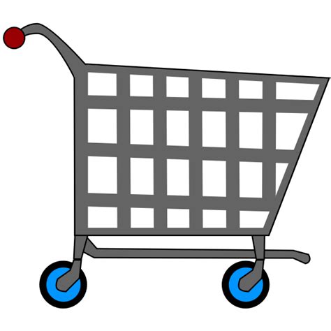 Supermarket Trolley Vector Drawing Free SVG