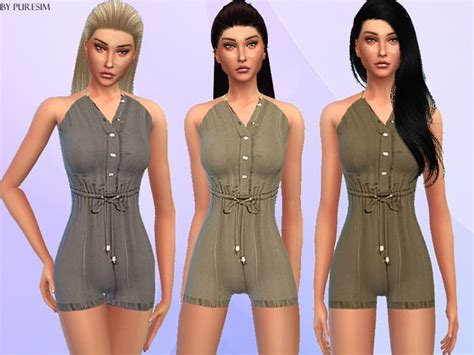 The Sims Resource Casual Jumpsuit By Puresim Sims 4 Downloads