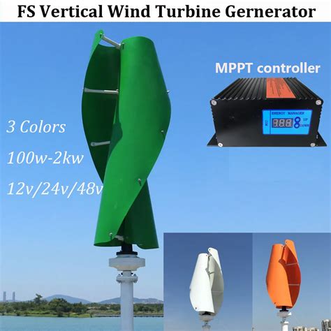 Fltxny 600w 1000w 2000w Vertical Wind Turbine 3 Phase 12v 24v 48v 96v