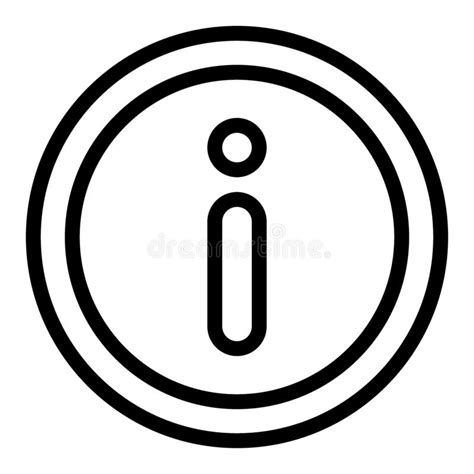 Information Symbol In Circle Line Icon Info Sign Vector Illustration