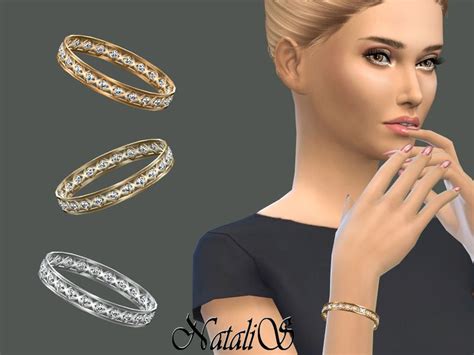 Cage Hoop Bracelet With Sparkling Crystals Found In Tsr Category Sims