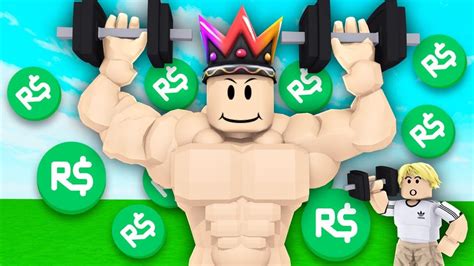 I Used All My Robux For Big Muscles In Roblox Youtube