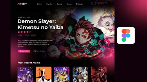 Anime Website Ui Design Figma Begineers Youtube