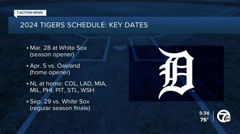 Detroit Tigers Schedule Released
