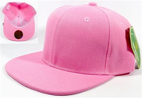 Blank Snapback Hats Caps Wholesale Solid Light Pink