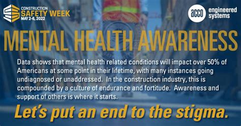Spotlight On Mental Health Awareness For Construction Safety Week Acco
