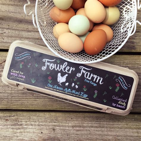 This item is available for instant download. Egg Carton Labels, Chalkboard, 3 part label sets, peel and stick | Egg carton, Labels, Chalkboard