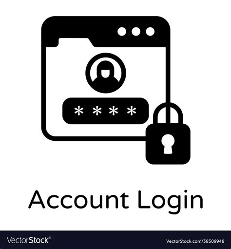 Account Login Royalty Free Vector Image Vectorstock