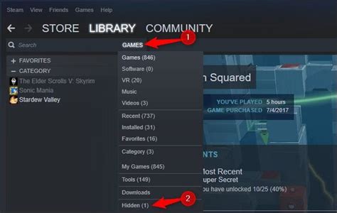 How to Hide or Remove a Game From Your Steam Library