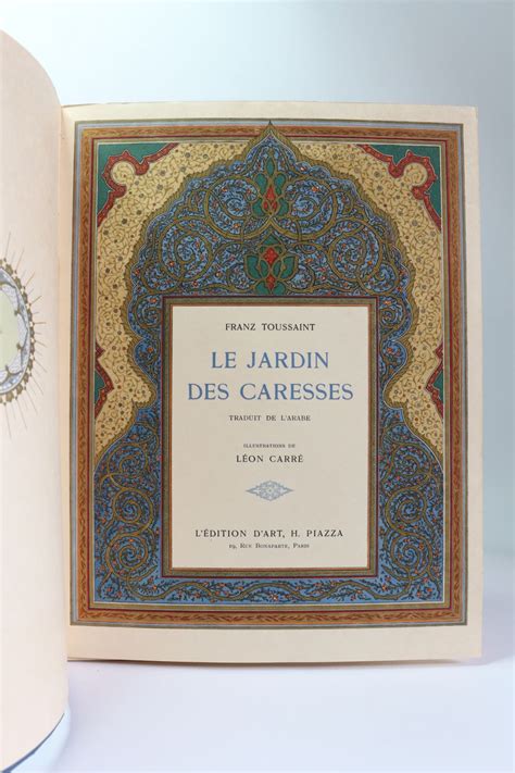 Toussaint Le Jardin Des Caresses Edition
