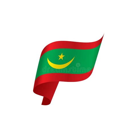 Mauritania Flag Vector Illustration Stock Illustration Illustration