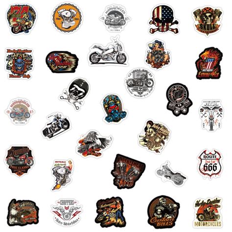 Pack Of 25 Vinyl Harley Davidson Stickers Die Cut Decal Set Etsy